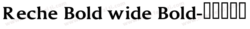 Reche Bold wide Bold字体转换